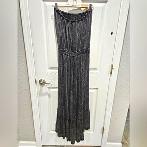 NWOT Faded strapless maxi hi-lo dress MEDIUM